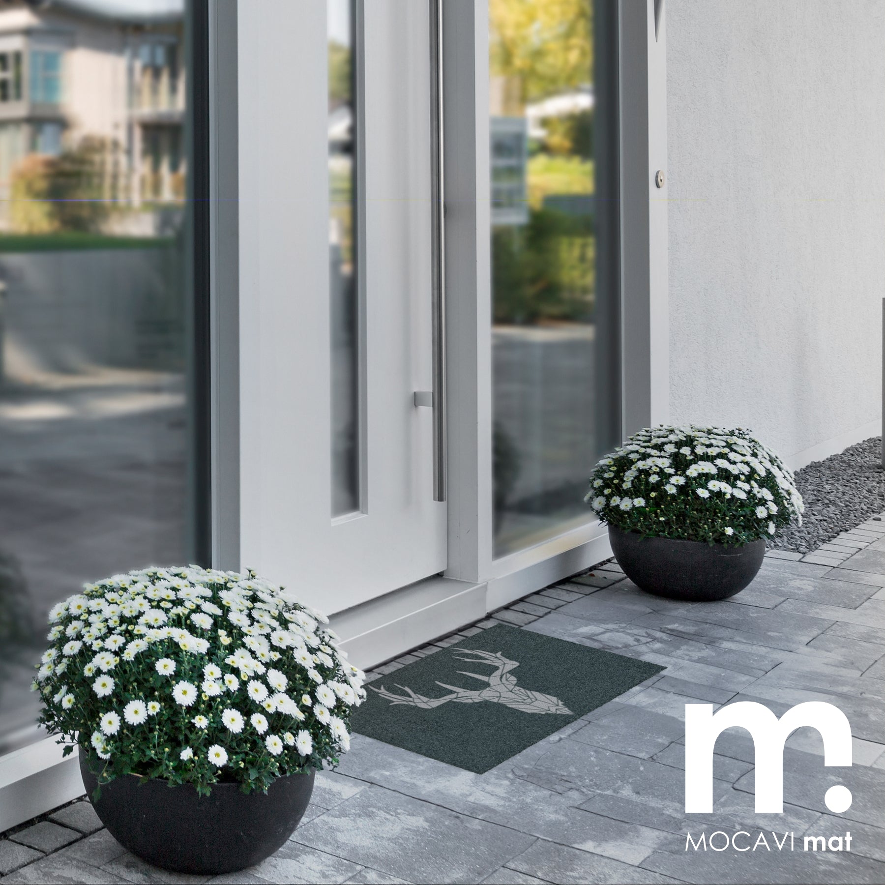 Fußmatte 45x70 Mat Hirsch anthrazit