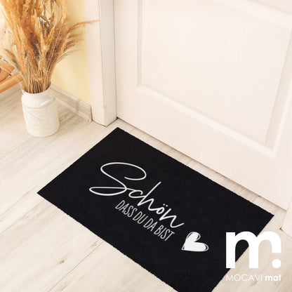 Fußmatte 45x70 Mat Schön das du da bist schwarz