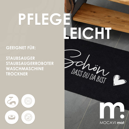 Fußmatte 45x70 Mat Schön das du da bist schwarz