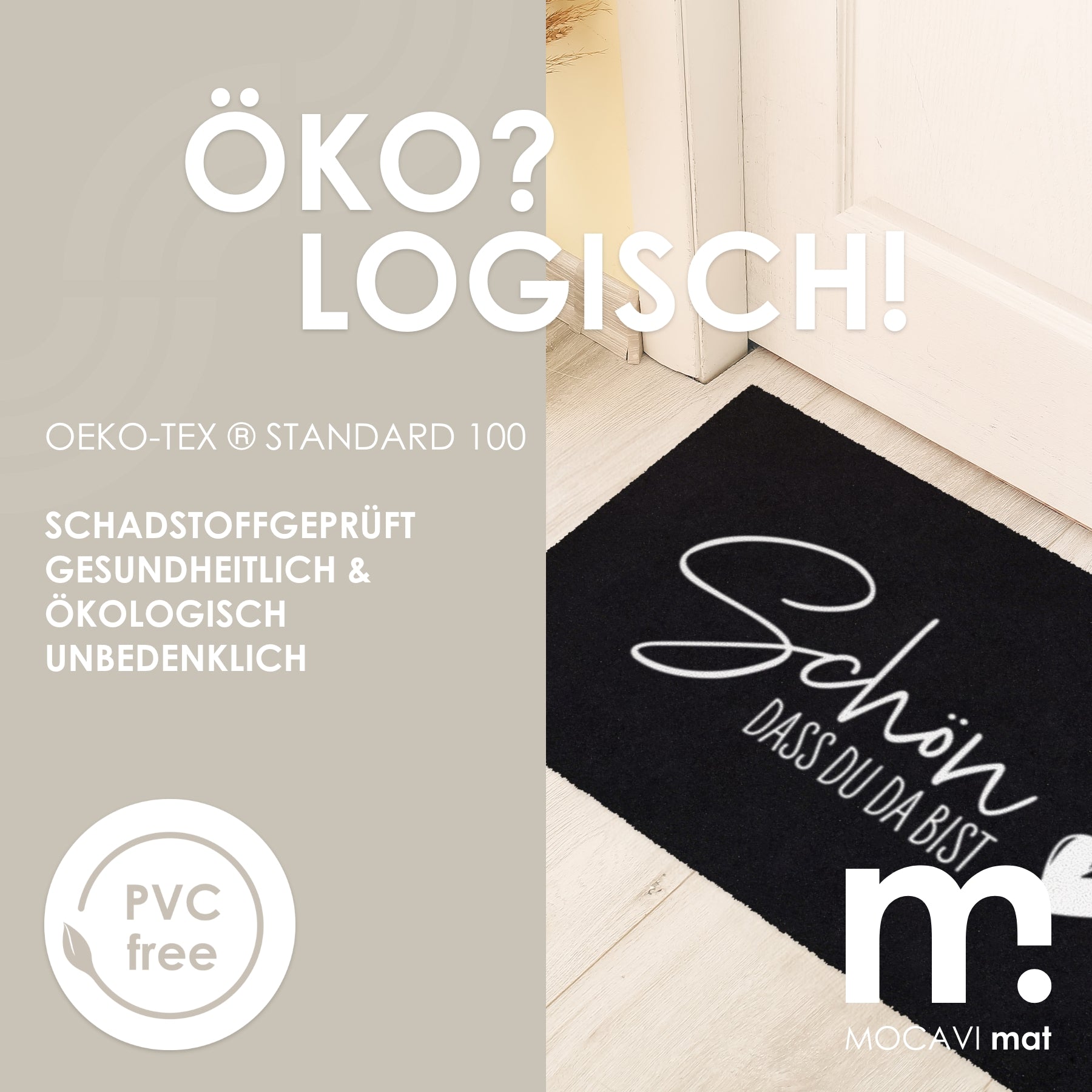 Fußmatte 45x70 Mat Schön das du da bist schwarz