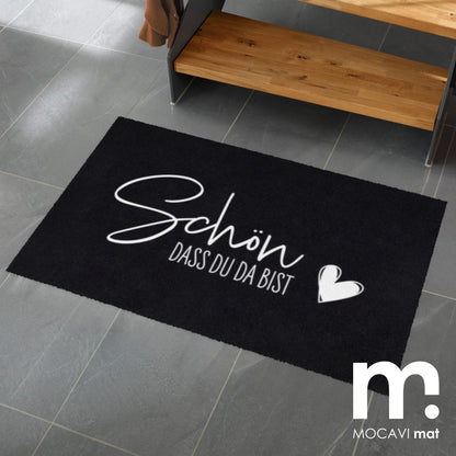 Fußmatte 45x70 Mat Schön das du da bist schwarz