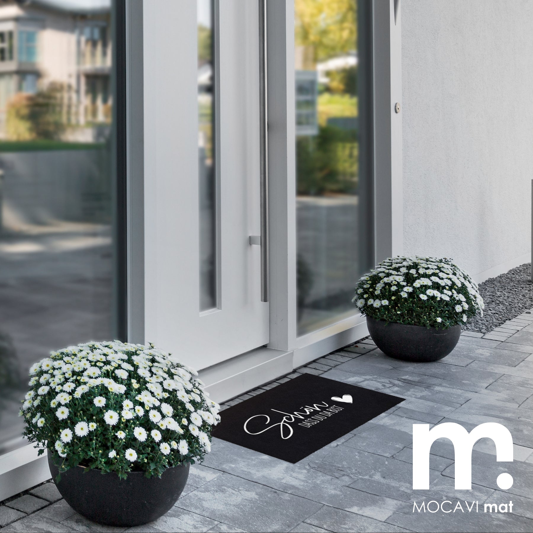 Fußmatte 45x70 Mat Schön das du da bist schwarz