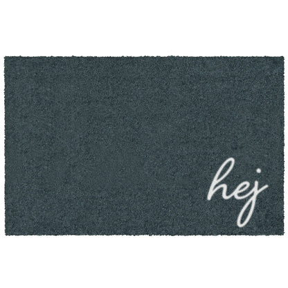 Fußmatte anthrazit Schriftzug hej