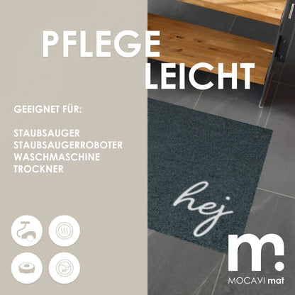 Fußmatte 45x70 Mat Hej anthrazit