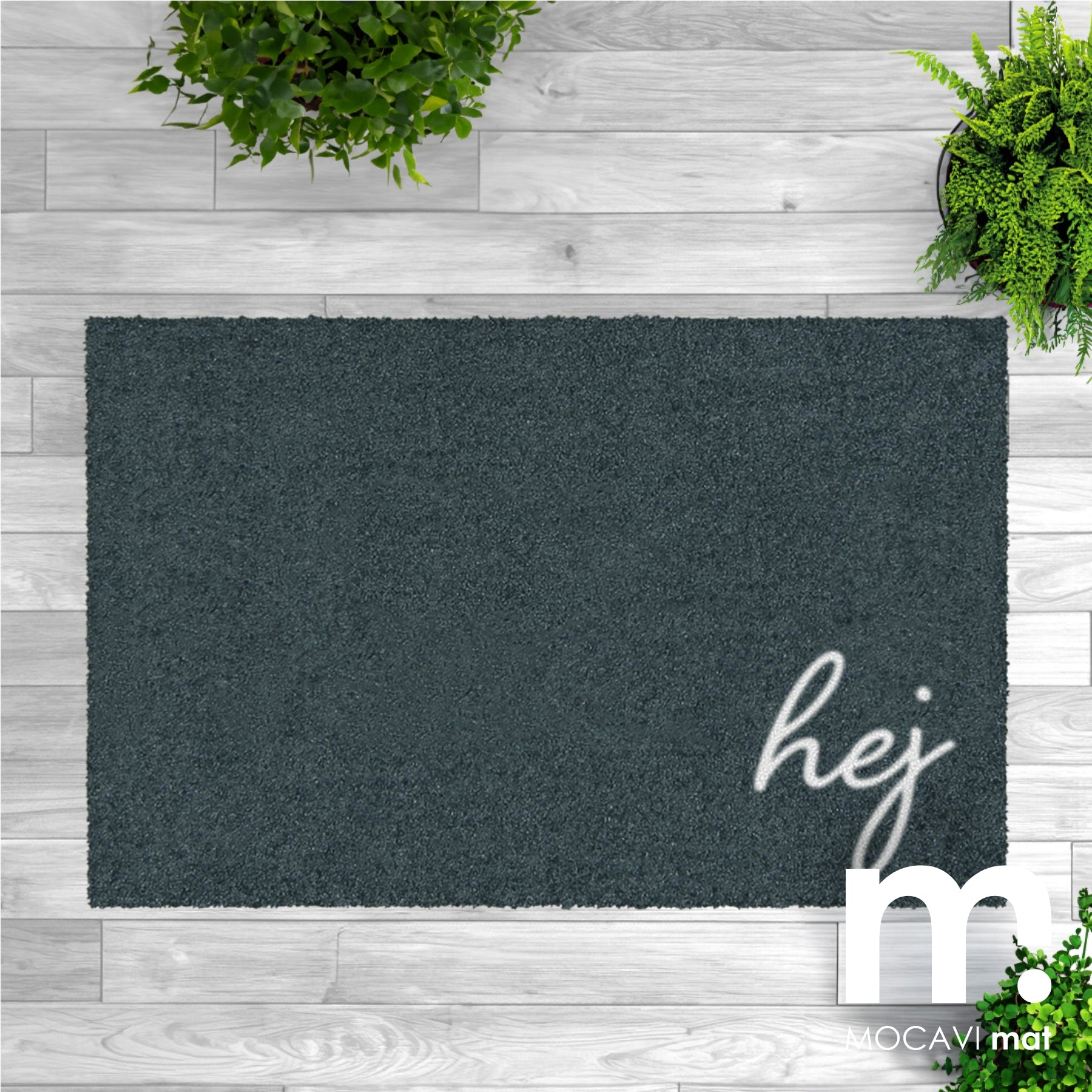 Fußmatte rechteckig außen outdoor Schriftzug