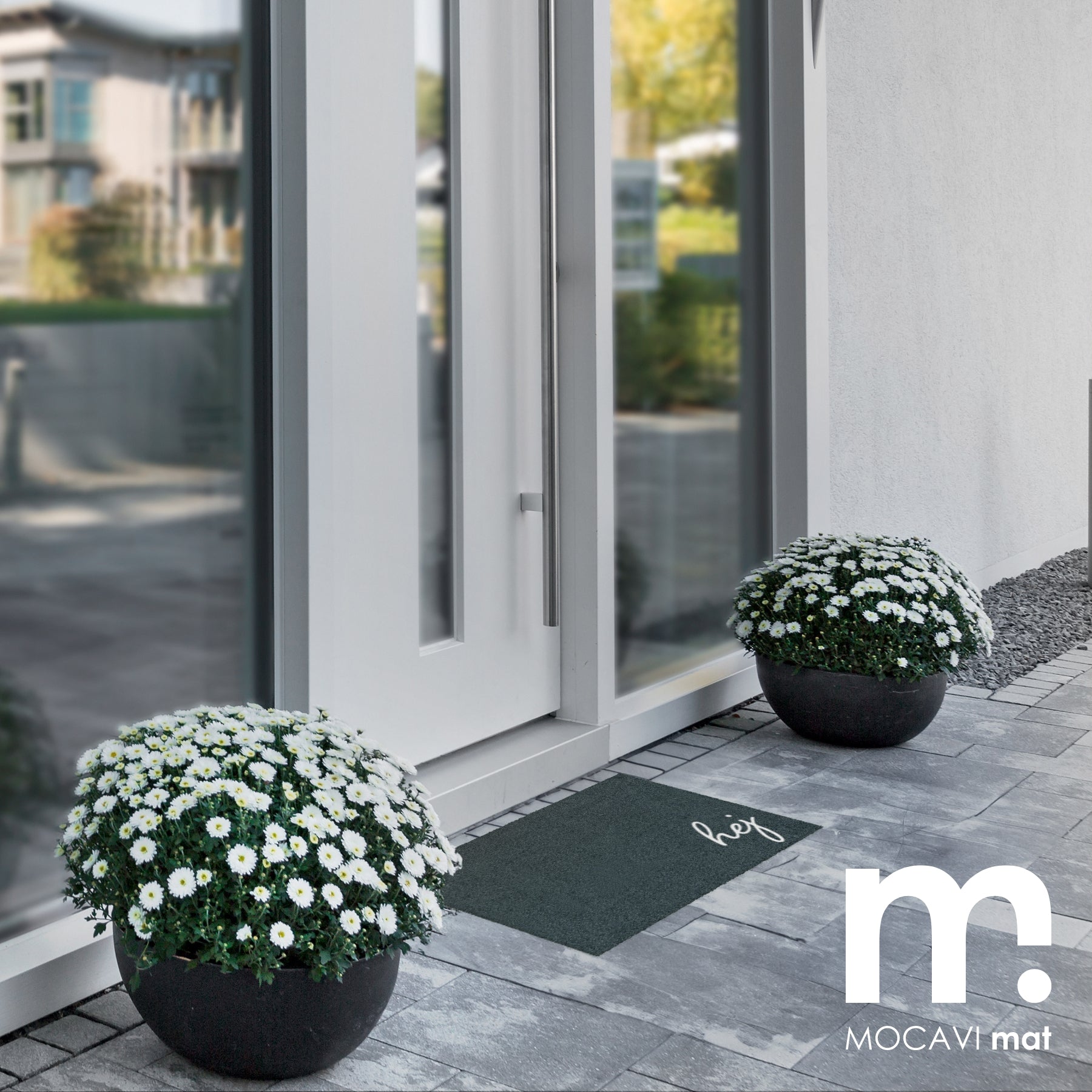 Haustürmatte außen waschbar anthrazit