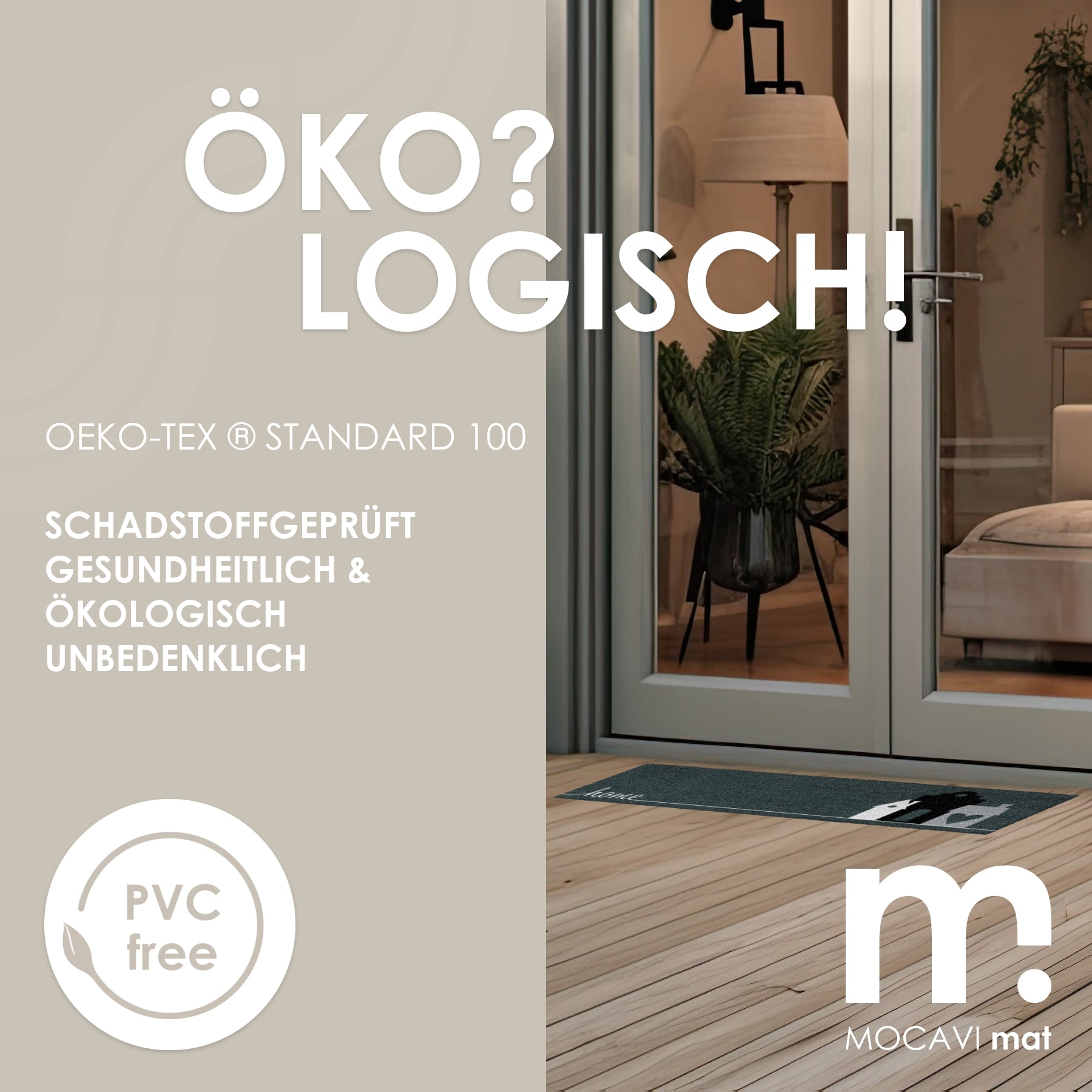 Läufer klein 30x100 Mat hygge home anthrazit