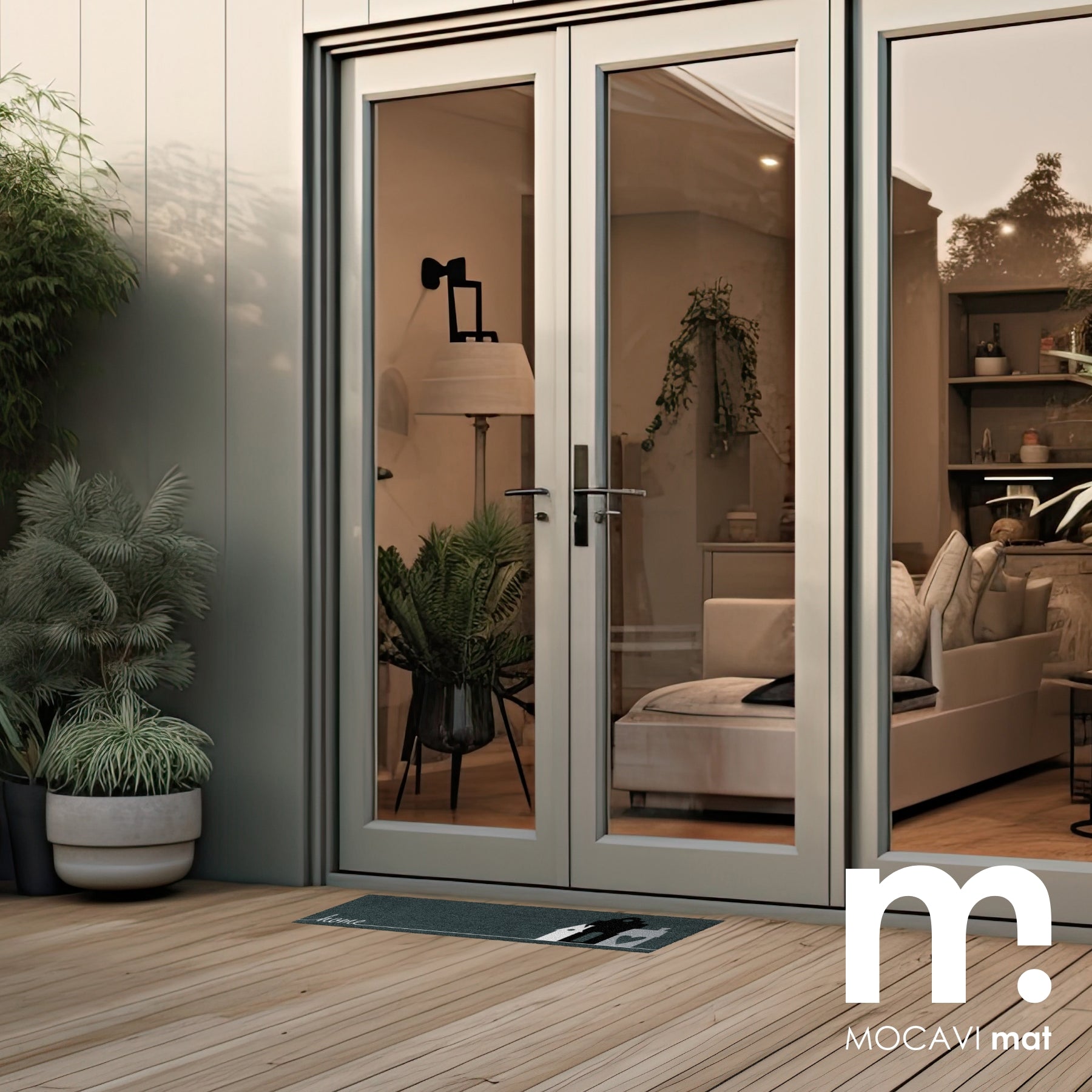 Läufer klein 30x100 Mat hygge home anthrazit