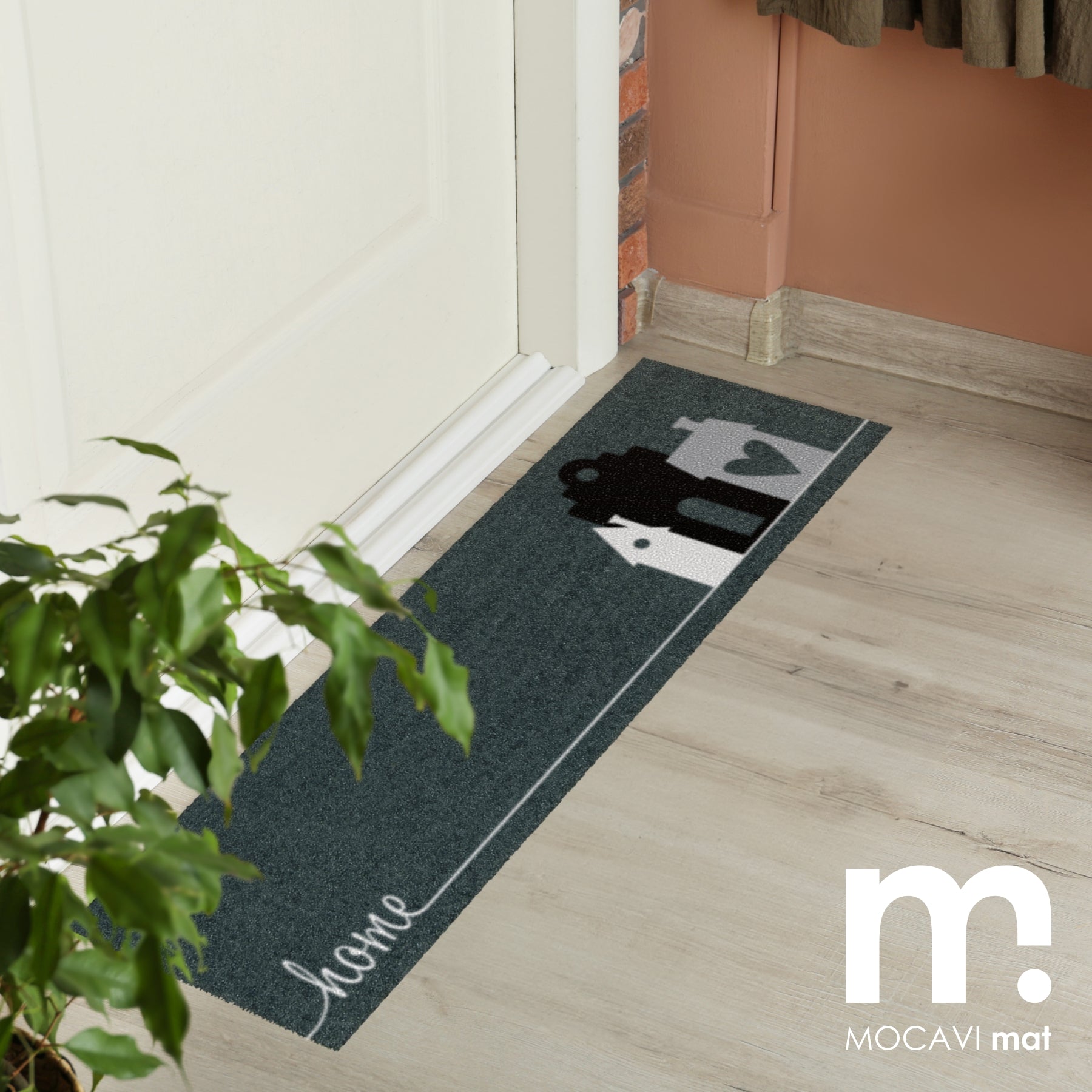 Läufer klein 30x100 Mat hygge home anthrazit