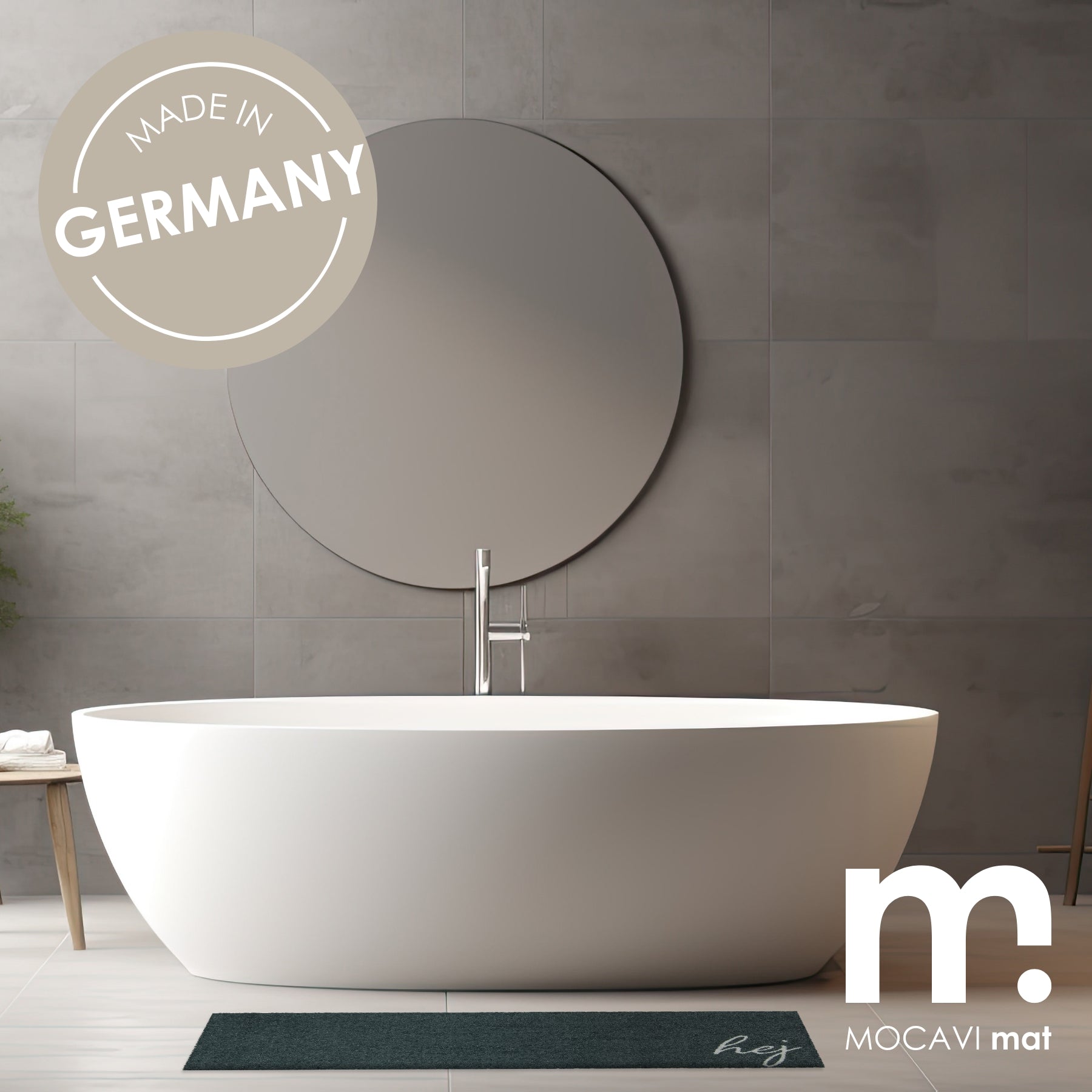 Läufer klein 30x100 Mat Hej grau