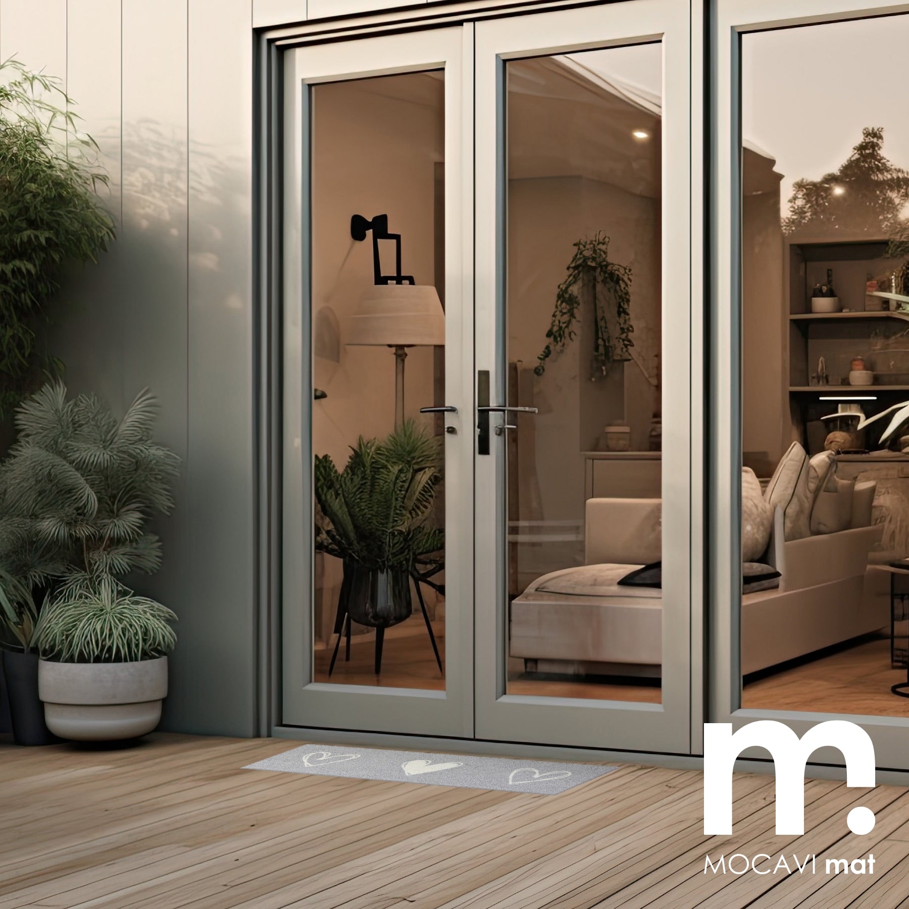 Matte für Terrasse Eingang lang schmal