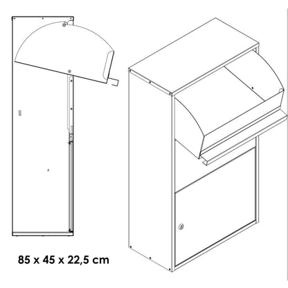 Maße Einwurfklappe PBox Serie 5