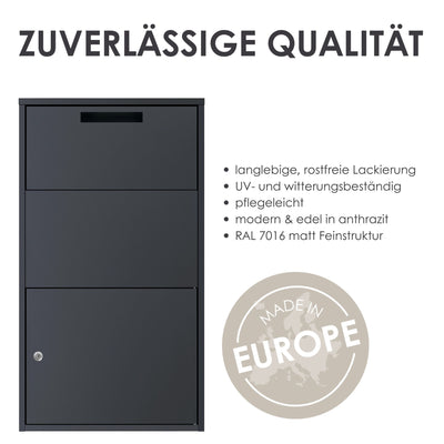 Paketbox anthrazit Qualität aus Europa