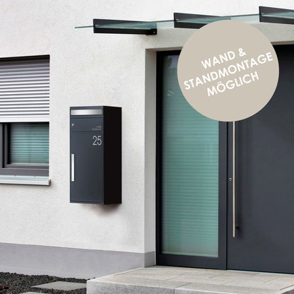 Paketbriefkasten PBox 65f NF81a anthrazit personalisiert