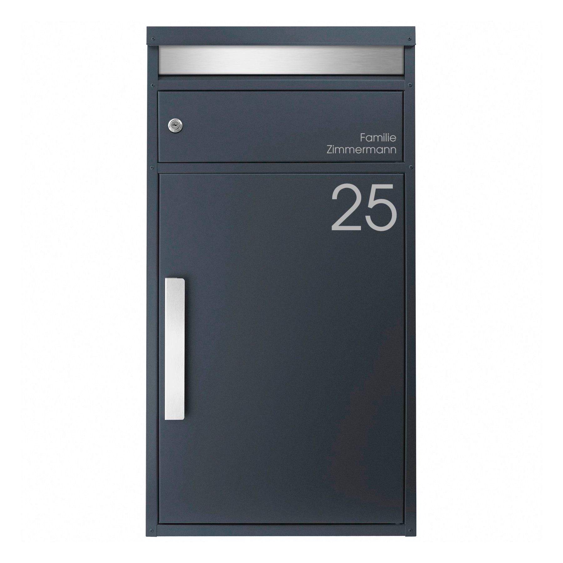 Paketbriefkasten PBox 65f NF81a anthrazit personalisiert
