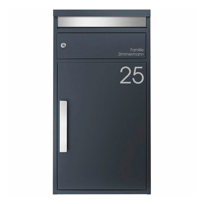Paketbriefkasten PBox 65f NF81a anthrazit personalisiert