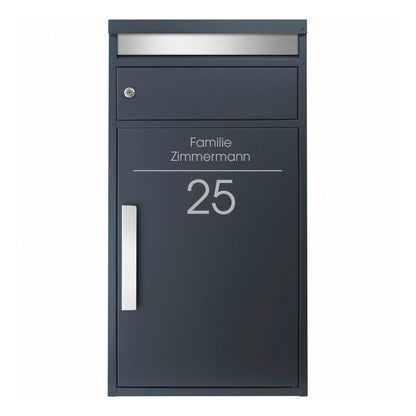 Paketbriefkasten PBox 65f NF80a anthrazit personalisiert