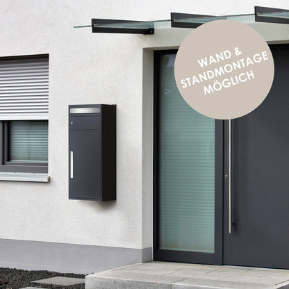 Wand- und Standmontage möglich Paketbriefkasten PBox 65