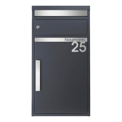 Paketbriefkasten PBox 65f Stick517 anthrazit personalisiert