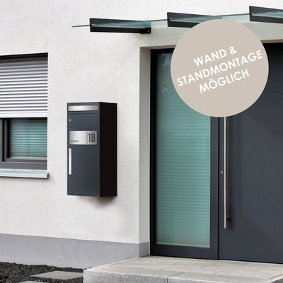 Paketbriefkasten PBox 65f Stick330 anthrazit personalisiert