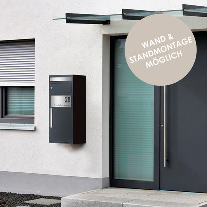 Paketbriefkasten PBox 65f Stick332 anthrazit personalisiert
