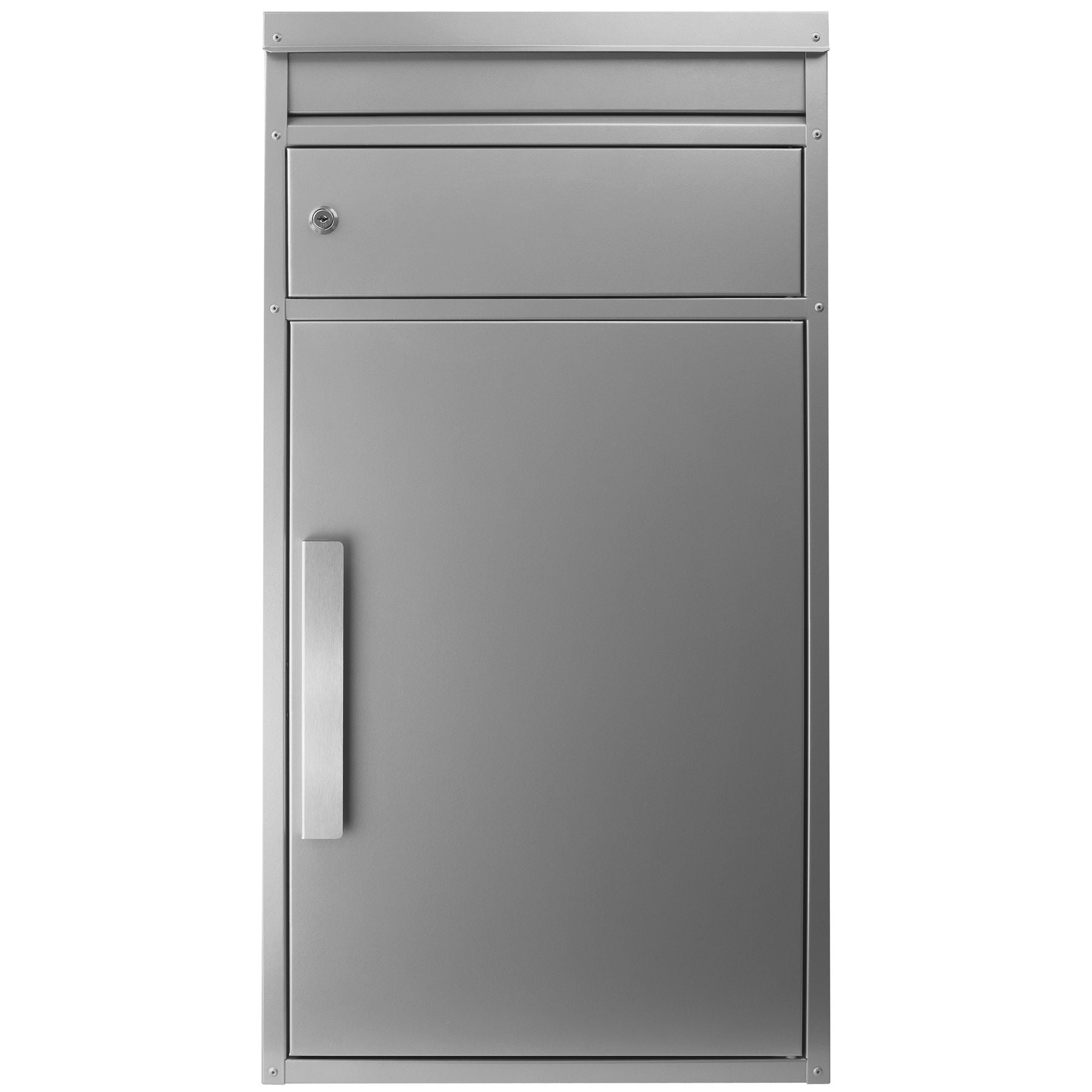 Paketpostkasten Edelstahl Design modern Paketfach Paketkasten silber