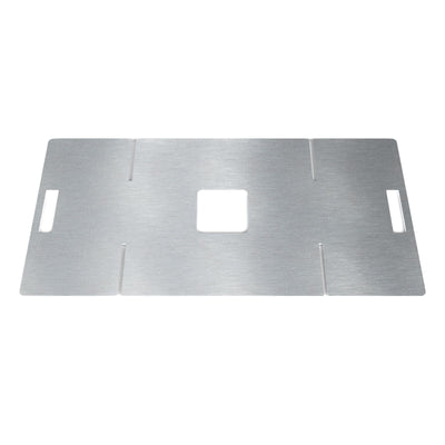 Plancha Edelstahl mit Ablage für Feuertonne und Feuerkorb