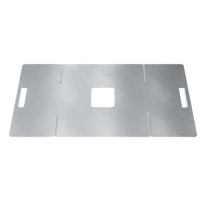 Plancha Edelstahl mit Ablage für Feuertonne und Feuerkorb