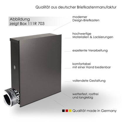 Briefkasten Box 111r dunkelgrau