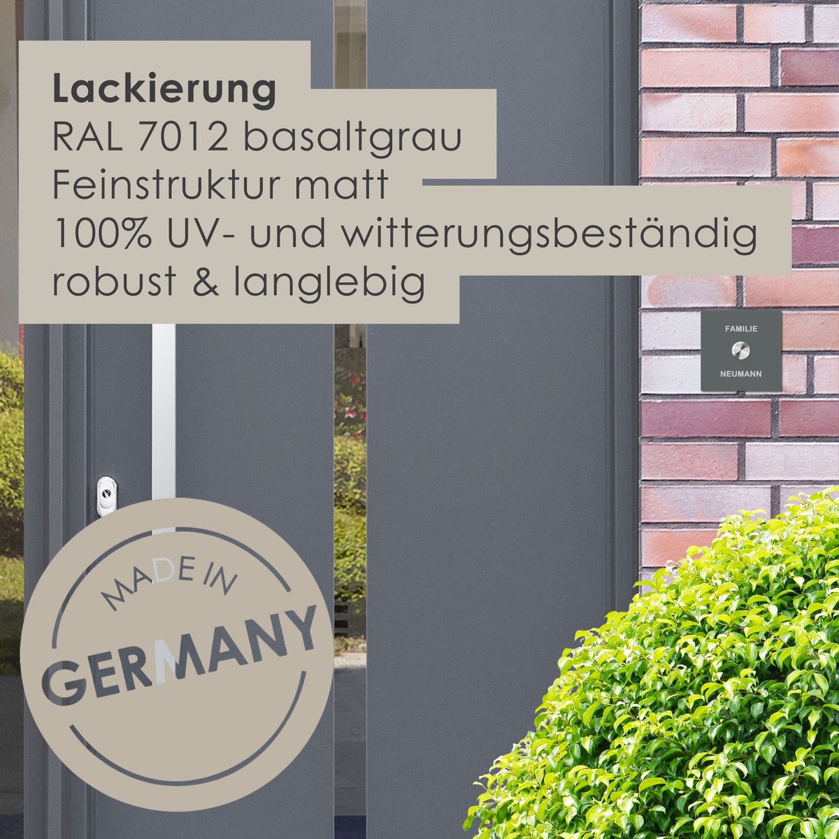 Türklingel MO-Ring 186 Nf20 graualuminium personalisiert