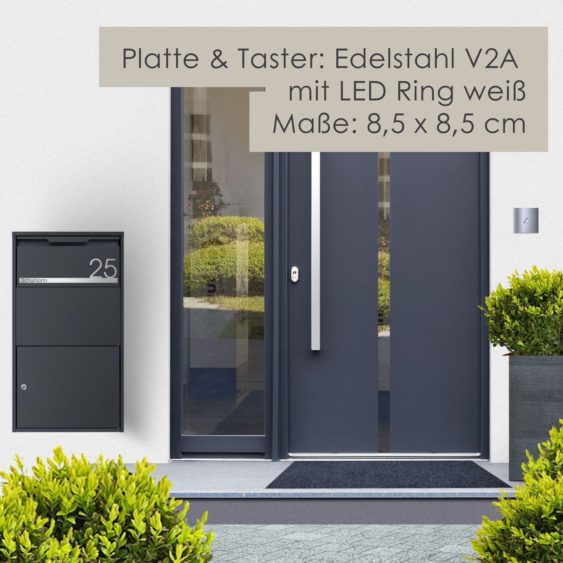 Türklingel MO-Ring 187 Edelstahl LED