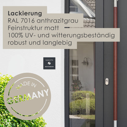 Türklingel MO-Ring 187 Nf20 anthrazit LED personalisiert