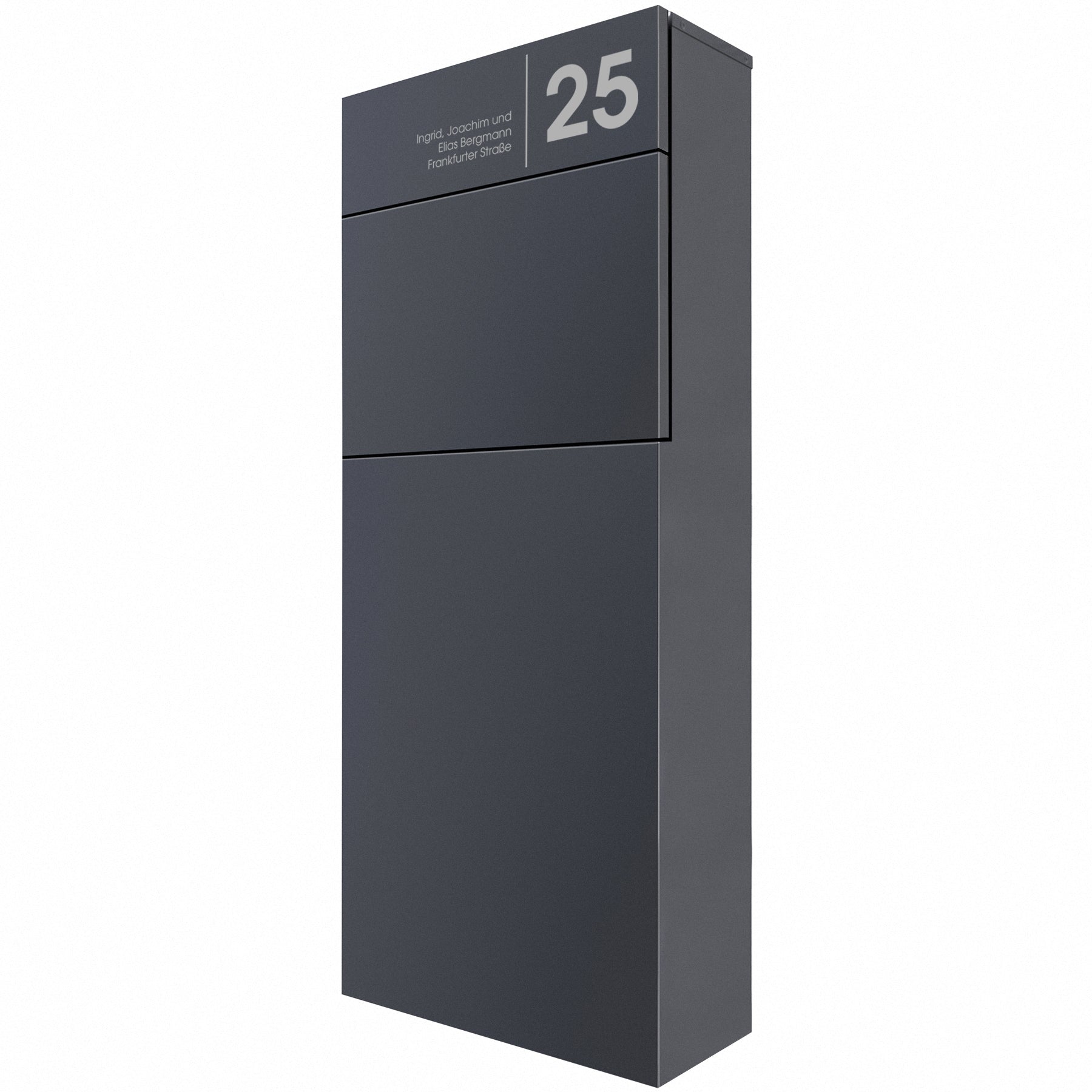 XXL Standbriefkasten modern wetterfest und rostfrei anthrazit RAL 7016