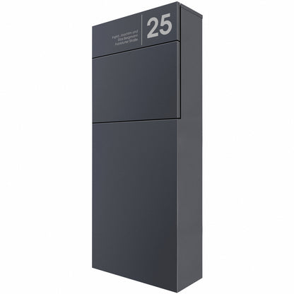 XXL Standbriefkasten modern wetterfest und rostfrei anthrazit RAL 7016