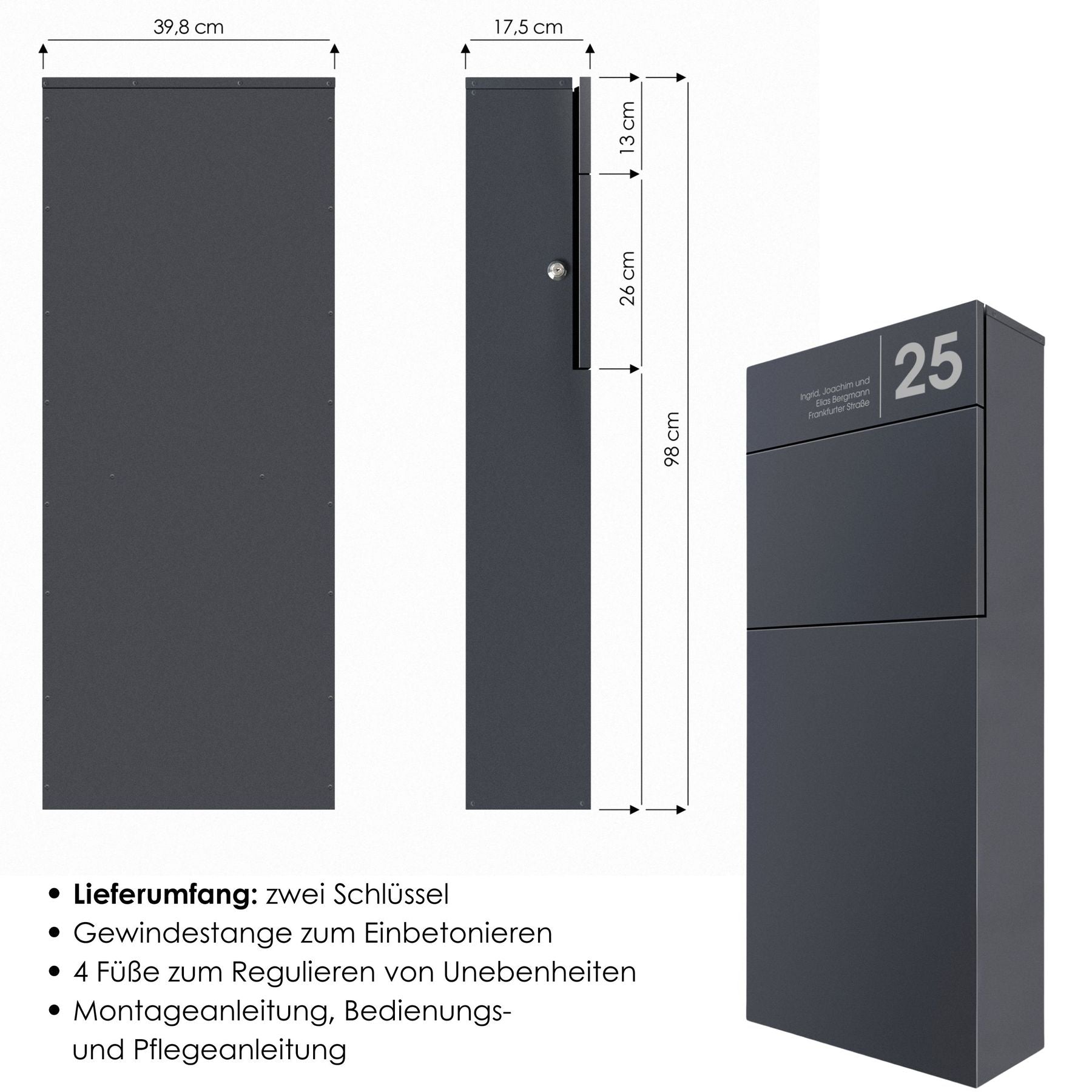 Maße und Lieferumfang SBox 315