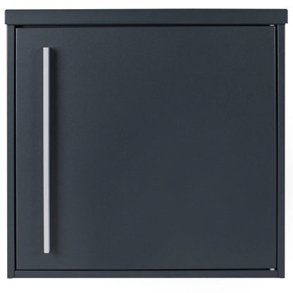 SBox 101r b Standbriefkasten anthrazit (RAL 7016) Design-Postkasten freistehend mit Pfosten (betonieren), Türanschlag rechts