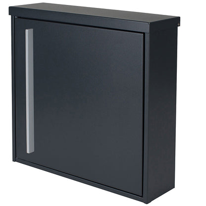 SBox 101r b Standbriefkasten anthrazit (RAL 7016) Design-Postkasten freistehend mit Pfosten (betonieren), Türanschlag rechts