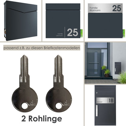 2er Set Schlüssel-Rohling A für Paketbox 65/65M, 45/45M und weitere