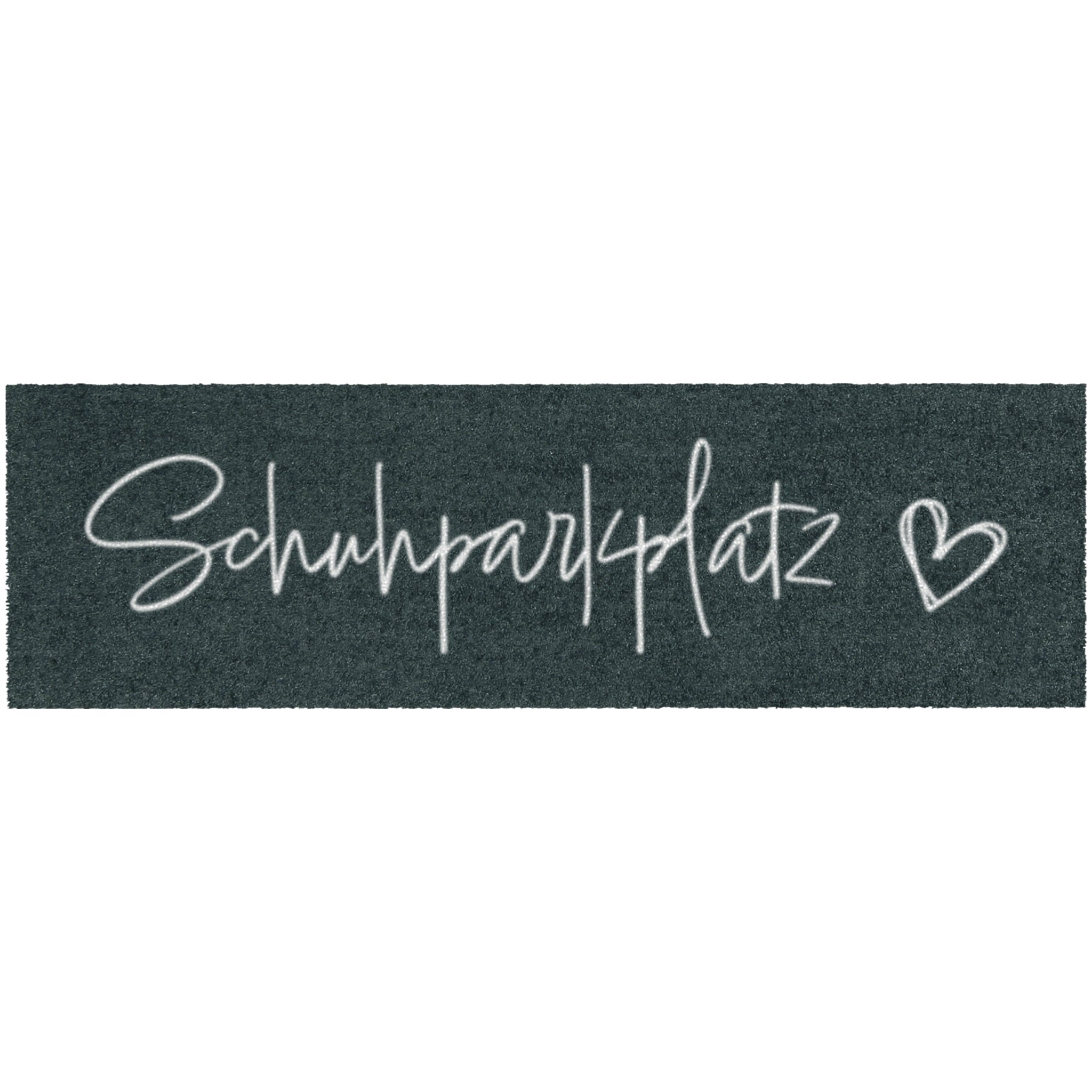 Schuhparkplatz Fußabtreter Schriftzug waschbar anthrazit