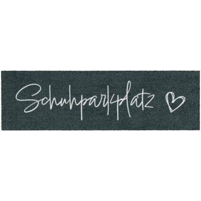 Schuhparkplatz Fußabtreter Schriftzug waschbar anthrazit