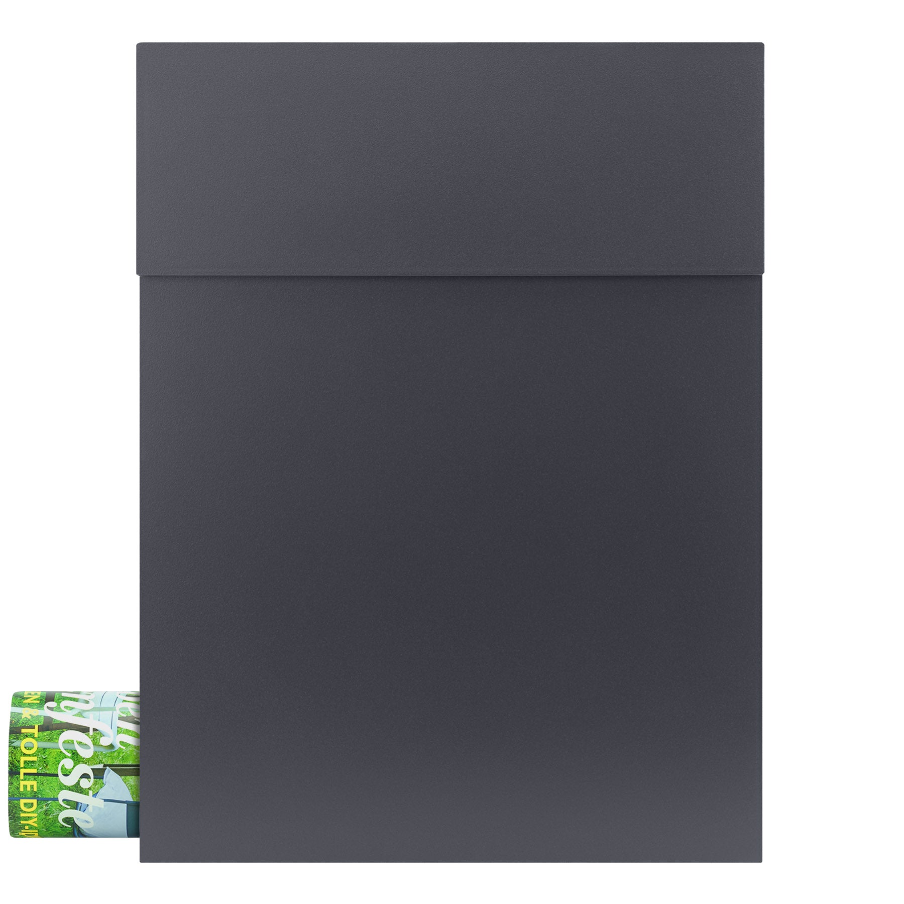 Stand 520 Briefkasten-Ständer für 2 Briefkästen anthrazit (RAL 7016) Standfuß zum Einbetonieren matt