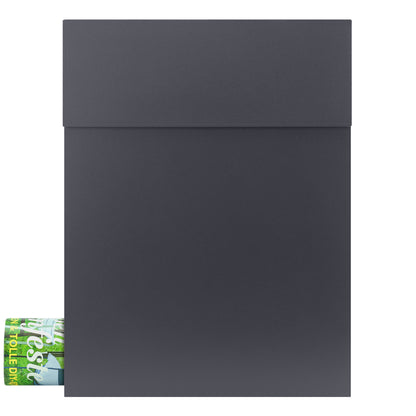 Stand 520 Briefkasten-Ständer für 2 Briefkästen anthrazit (RAL 7016) Standfuß zum Einbetonieren matt