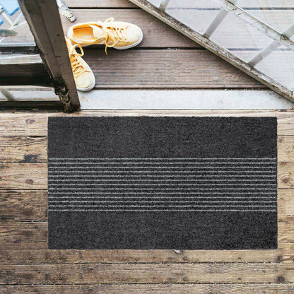 Sauberlaufmatte innen und außen anthrazit gestreift