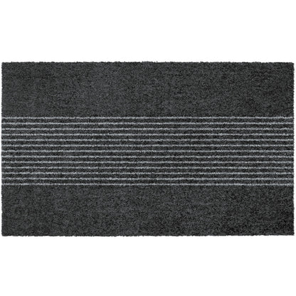 Fußmatte waschbar innen anthrazit gestreift