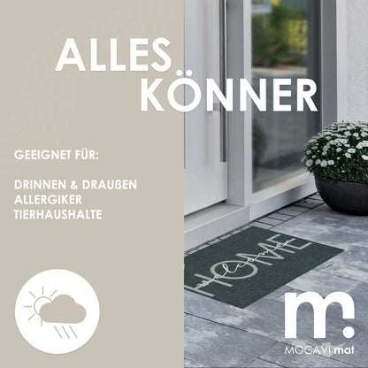 Fußmatte 60 x 100 cm Mat gestreift anthrazit randlos