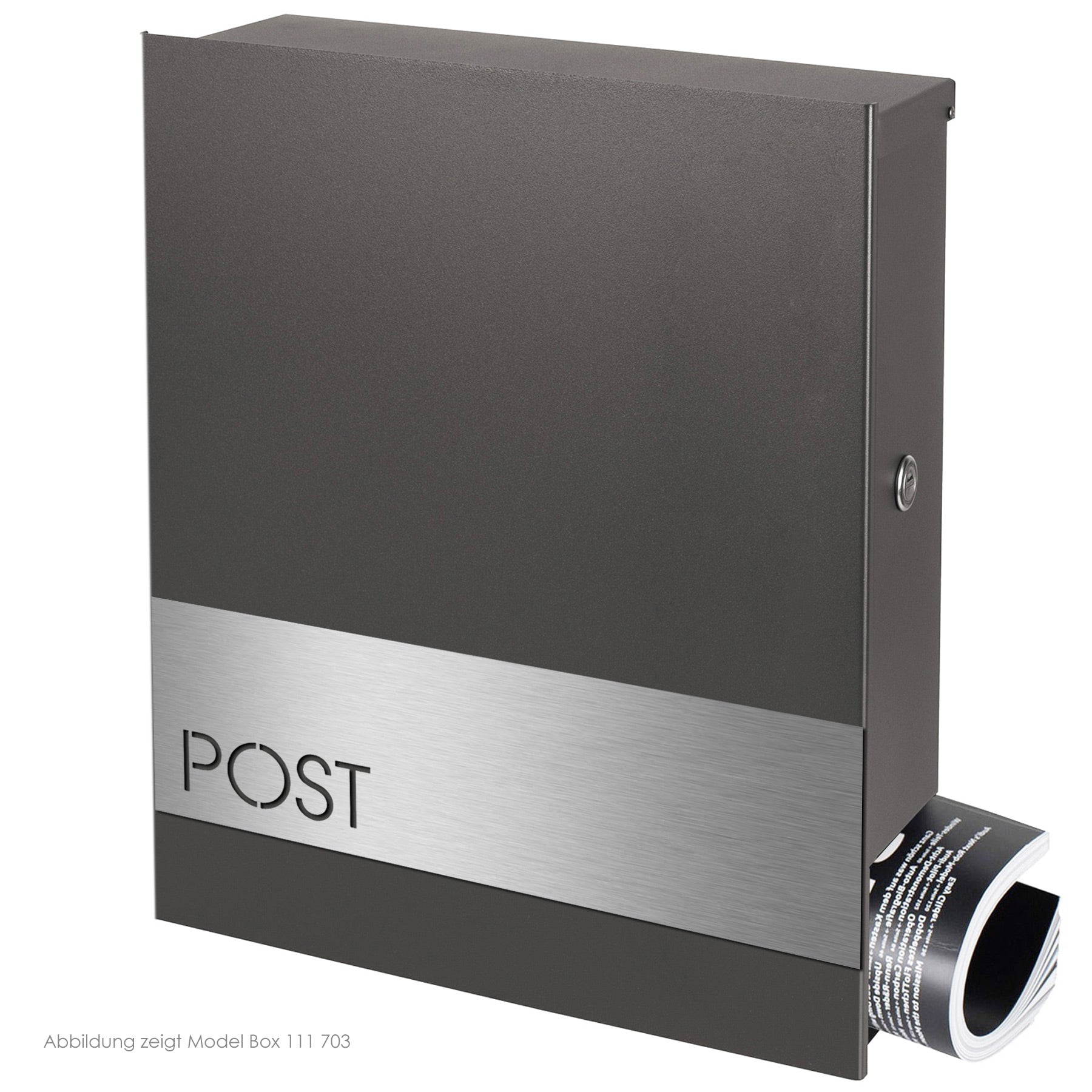 Edelstahlschild Stick350