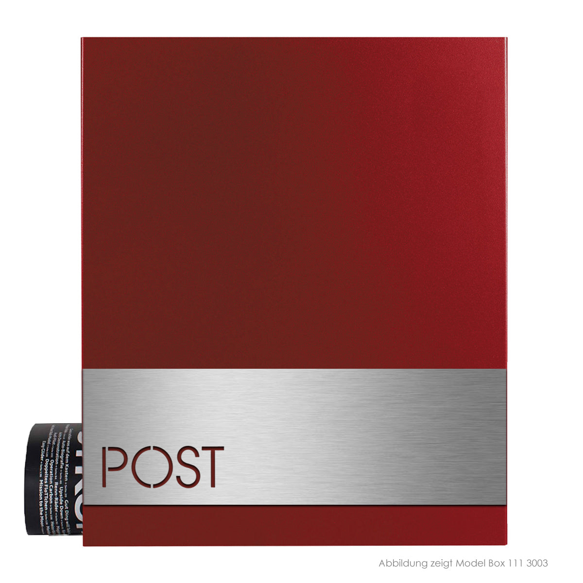 Edelstahlschild Stick350