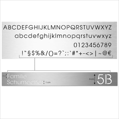 Edelstahlschild Stick331