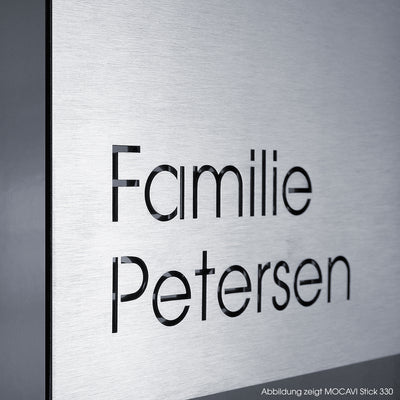 Edelstahlschild Stick515