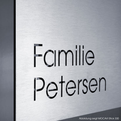 Edelstahlschild Stick515